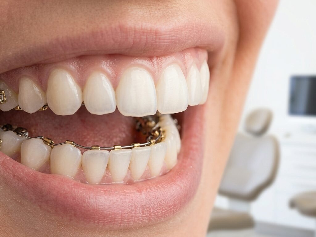 تقويم اسنان مخفي / تقويم داخلي للاسنان (Lingual Braces)