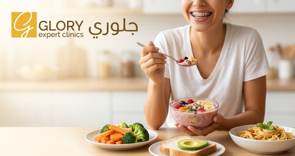 ماذا تأكل مع تقويم الأسنان