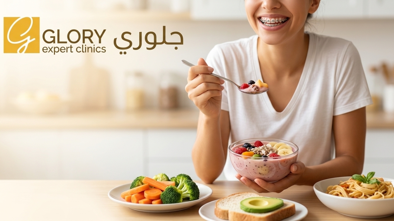 ماذا تأكل مع تقويم الأسنان