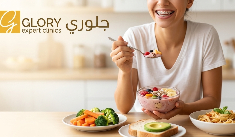 ماذا تأكل مع تقويم الأسنان